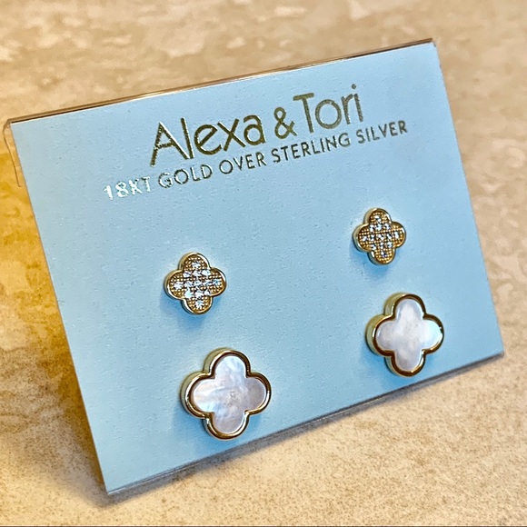❌SOLD❌ Alexa & Tori 18K Sterling Silver Earrings - Picture 7 of 12